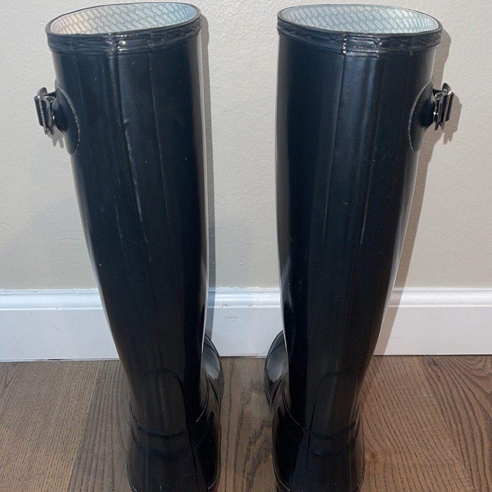 Hunter Women’s Original Adjustable Gloss Rain Boot Sz 6 - Picture 6 of 10